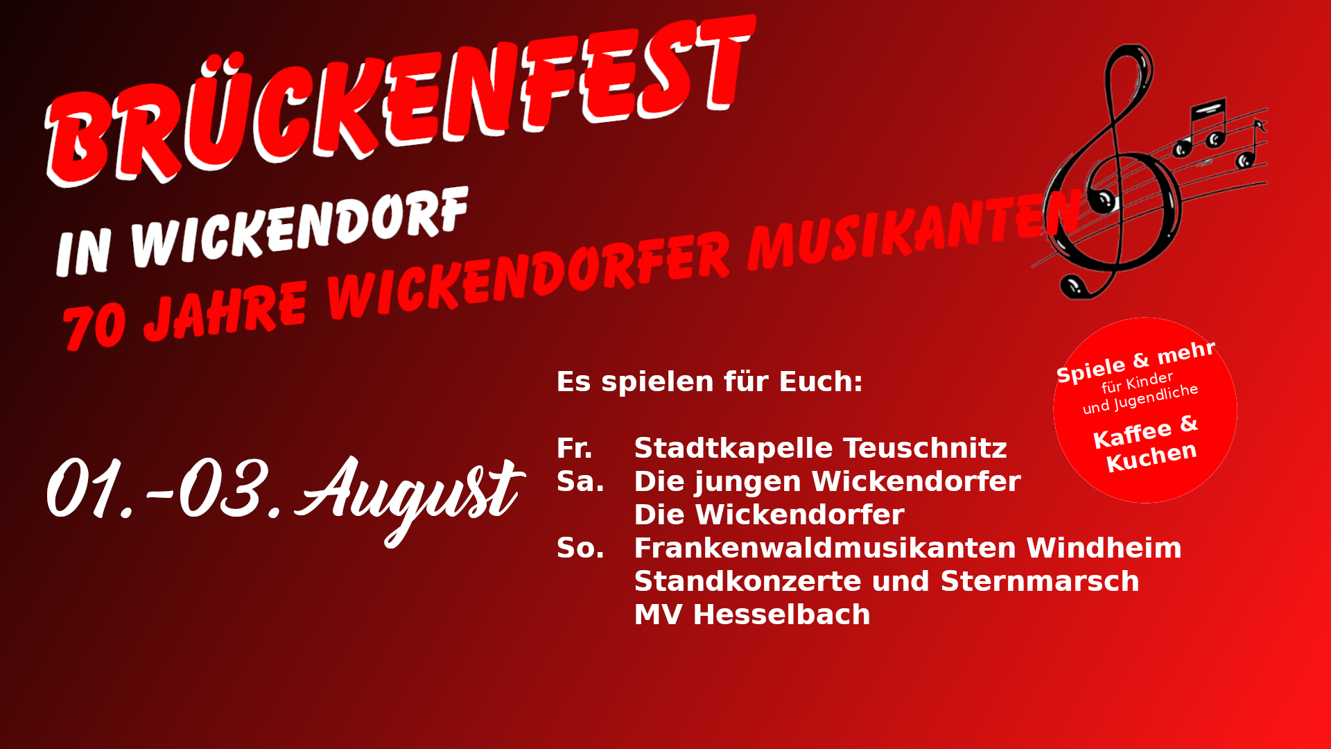 70 Jahre Wickendorfer Musikanten 2025